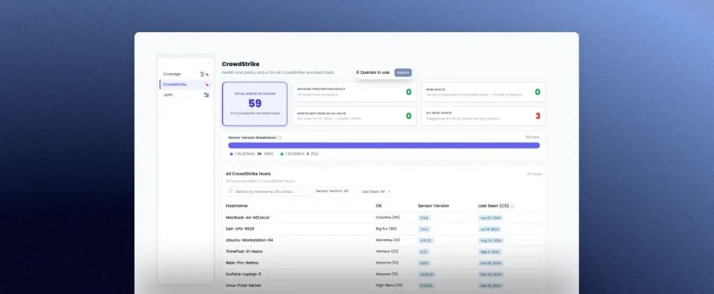 Check which endpoints enrolled recently but still lack coverage.
